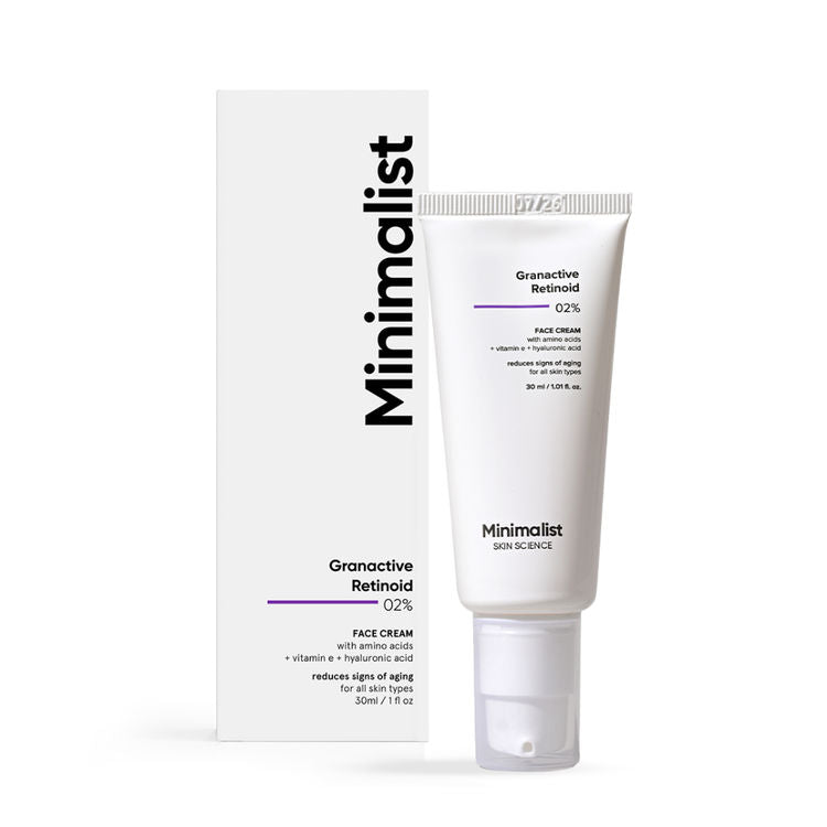 Minimalist 2% Granactive Retinoid Anti Aging Face Cream With Vitamin E & HA
(30ml)