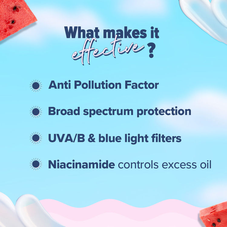 Aqualogica Radiance+ Dewy Sunscreen In-Vivo Tested with Watermelon & Niacinamide with SPF 50 & PA++++ - 80g