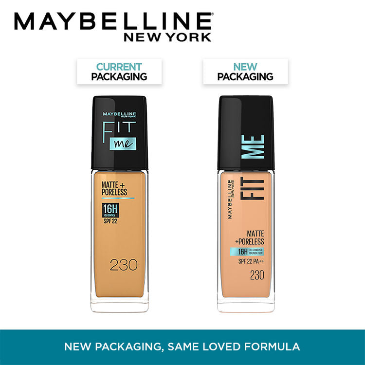 Maybelline Fit Me Matte+Poreless 16H Oil Control Foundation With SPF 22 PA++ (230 Natural Buff) (30ml)