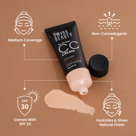 Swiss Beauty All-In-One CC Cream (04 Light Beige)