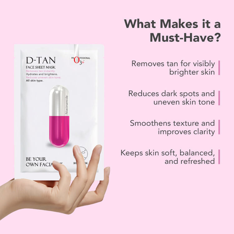 O3+ Facialist Dtan Face Sheet Mask With Niacinamide
(30ml)