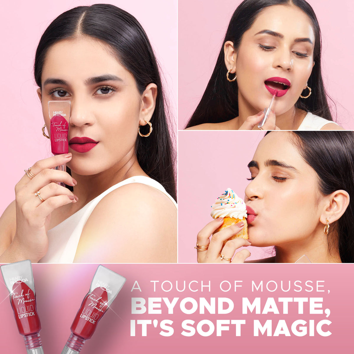 Hilary Rhoda Touch Of Mousse Lipstick (Playful Berry 05)