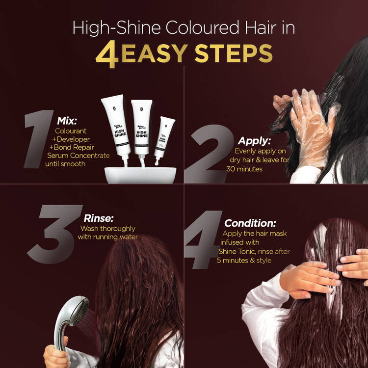 BBlunt Salon Secret High Shine Hair Colour - Mahogany Reddish Brown 4.56 (130g)