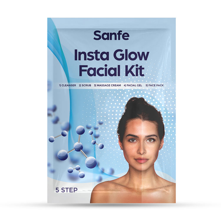Sanfe Insta Facial Kit 5-Step, Instant Glow, De-Tan & Brightening For Oily, Dull Skin For Women
(50g)