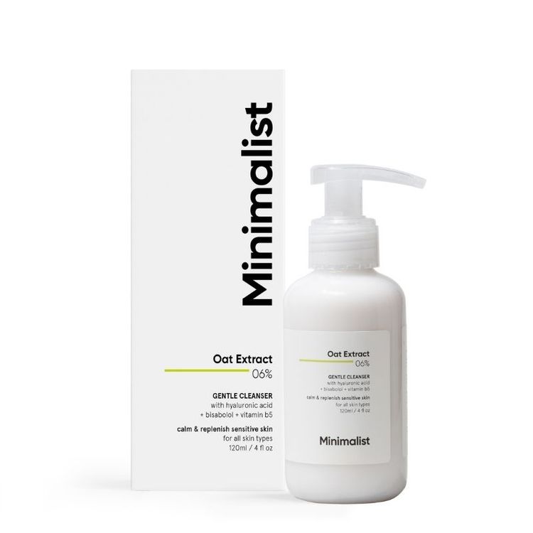 Minimalist 6% Oat Extract Gentle Cleanser With Hyaluronic Acid For Sensitive Skin
(120ml)