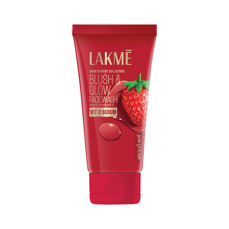 Lakme Blush & Glow Hydrating Strawberry Facewash, with Vitamin C Serum
(150g)