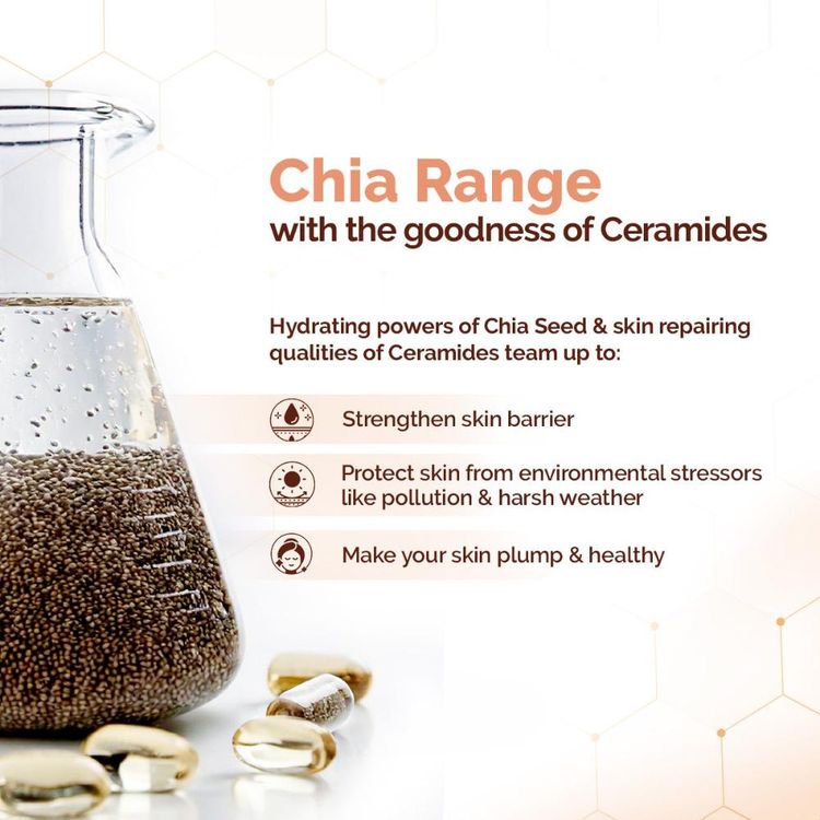 MamaearthChia Seed and Ceramides Oil-Free Face Wash for a Hydrated Glow (100ml)