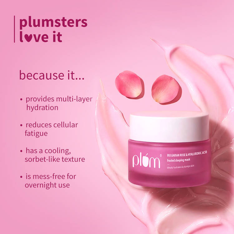 Plum Bulgarian Rose & Hyaluronic Acid Frosted Sleeping Mask (50g)