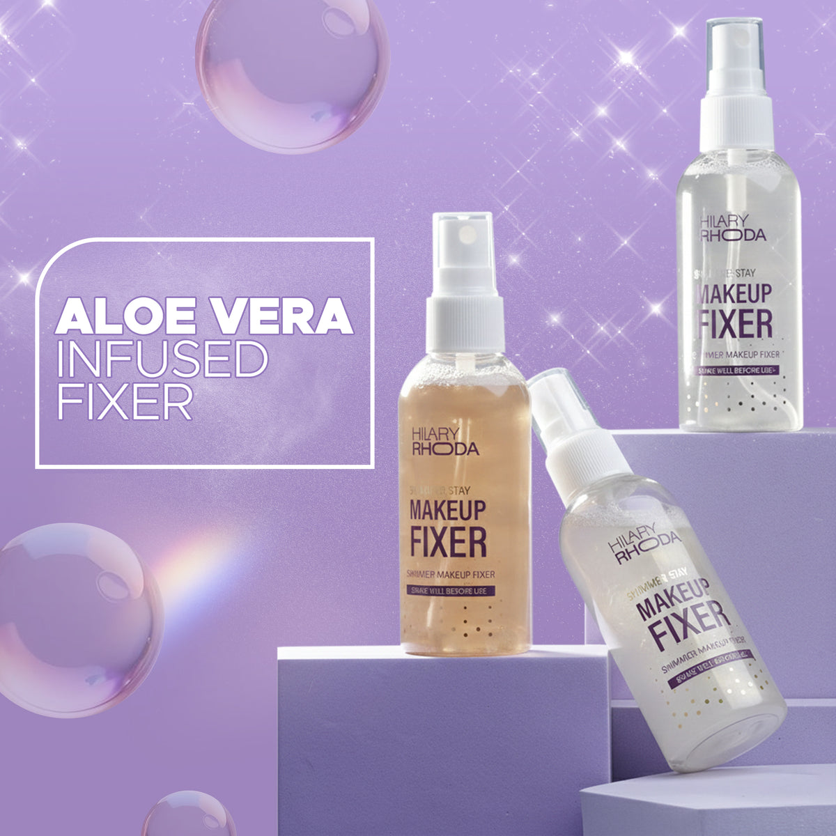 Hilary Rhoda Shimmer Stay Makeup Fixer | Silver