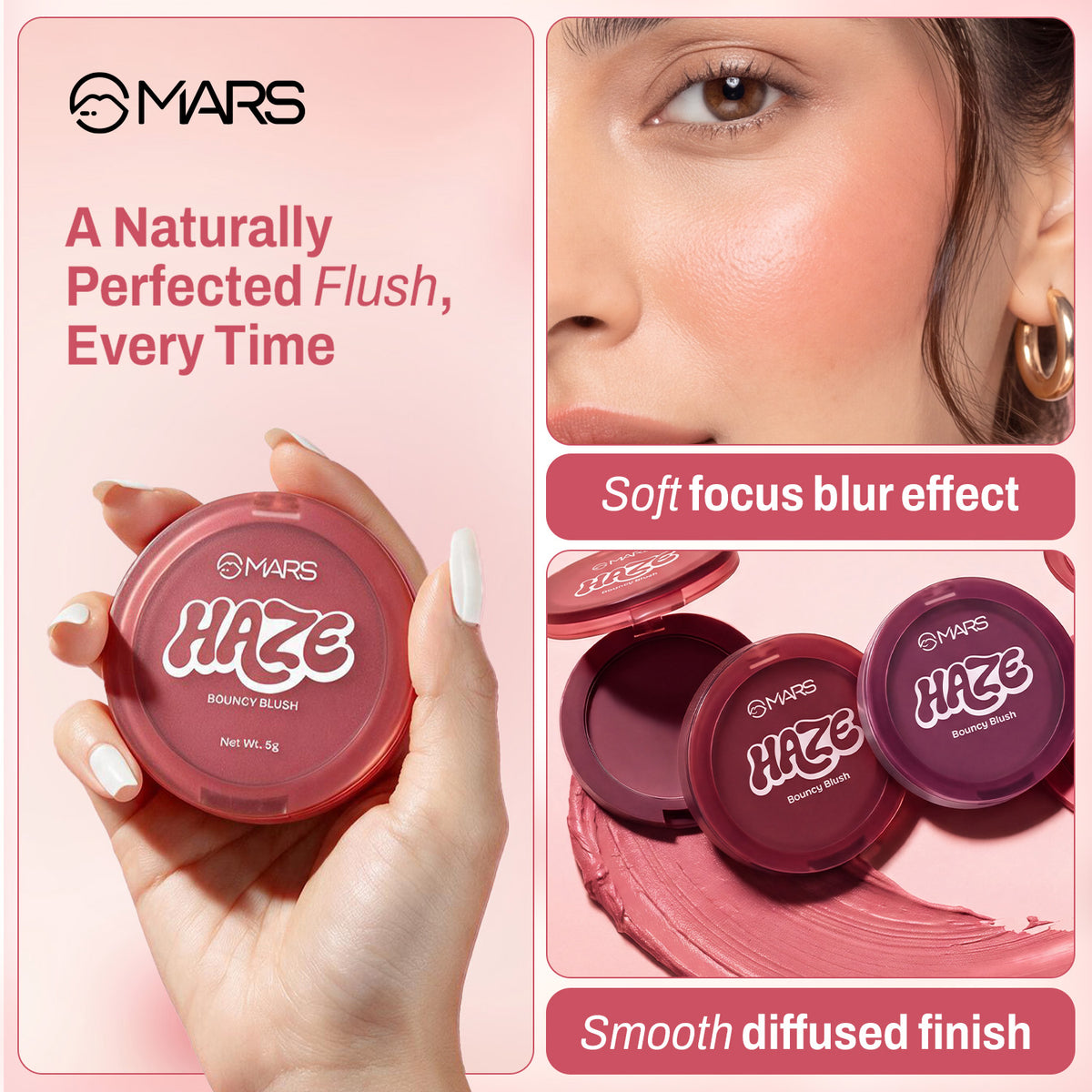 Mars Cosmetics Haze | Bouncy Blush / 06 Maple Melt