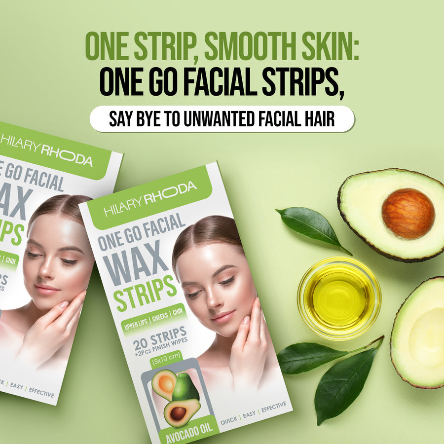 Hilary Rhoda One Go Facial Wax Strips 01 Avocado