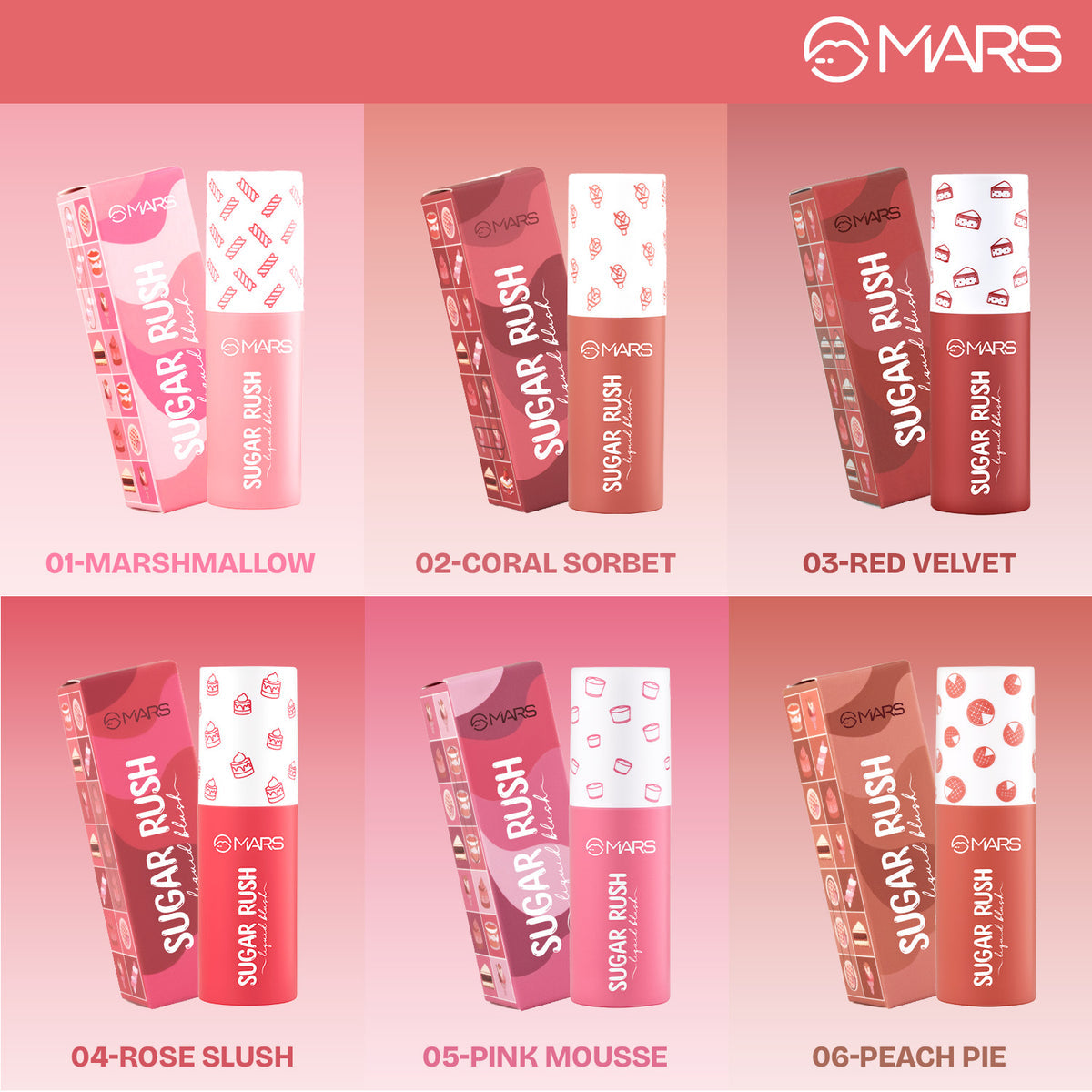 Mars Sugar Rush | Liquid Blusher (04- rose slush)