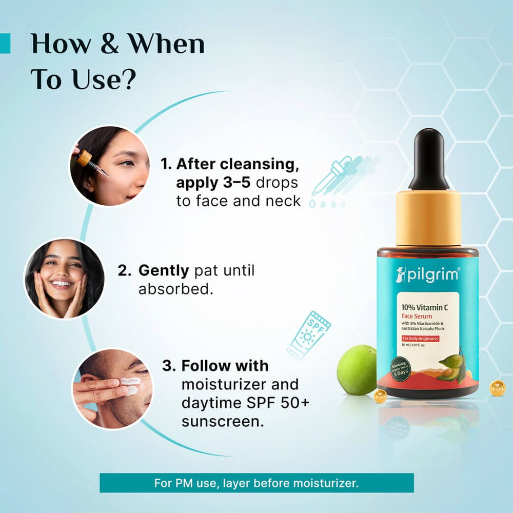 Pilgrim 10% Vitamin C Face Serum For Daily Brightness 30ml