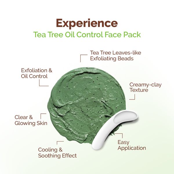 Mamaearth Tea Tree Oil Control Face Pack with Tea Tree & Salicylic Acid for Normal to Oily Skin - 200 g