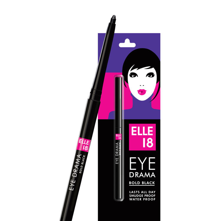 Elle 18 Eye Drama Kajal - Bold Black
(0.35g)