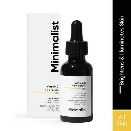 Minimalist 16% Vitamin C Face Serum With Vitamin E & Ferulic Acid For Advanced Users
(20ml)