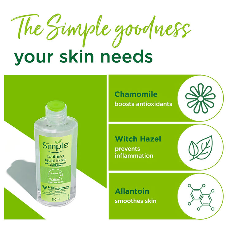 Simple kind To Skin Soothing Facial Toner (200ml)