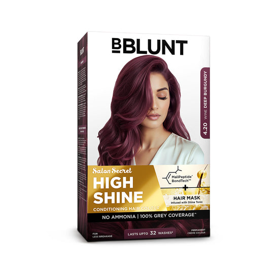 BBLUNT High Shine Conditioning Hair Colour - Wine Deep Burgundy (Shade 4.20)