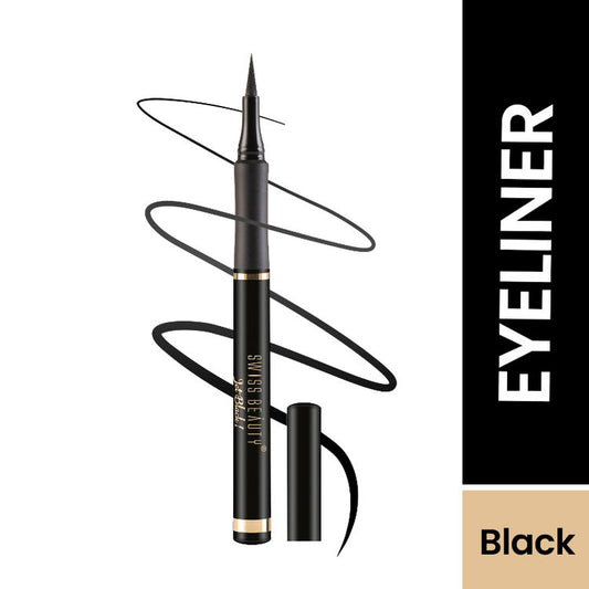 Swiss Beauty Bold Felt Tip Eyeliner - Jet Black
(1.2ml)