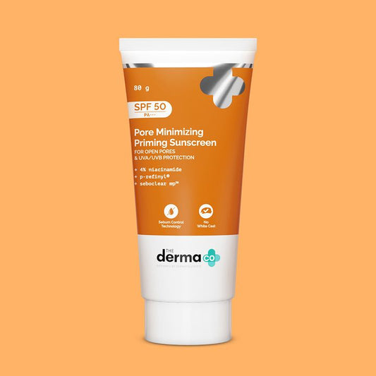 The Derma Co Pore Minimizing Priming Sunscreen For Open Pores & UVA/UVB Protection - 80g