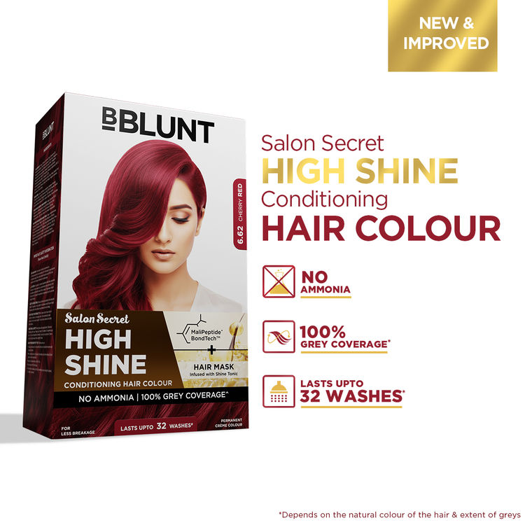 BBlunt Salon Secret High Shine Hair Colour - Cherry Red 6.62
(130g)