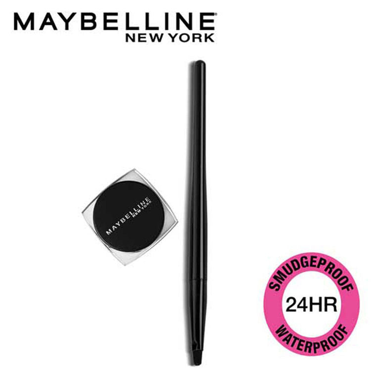 Maybelline Lasting Drama Gel Eyeliner With Expert Eyeliner Brush - 01 Black