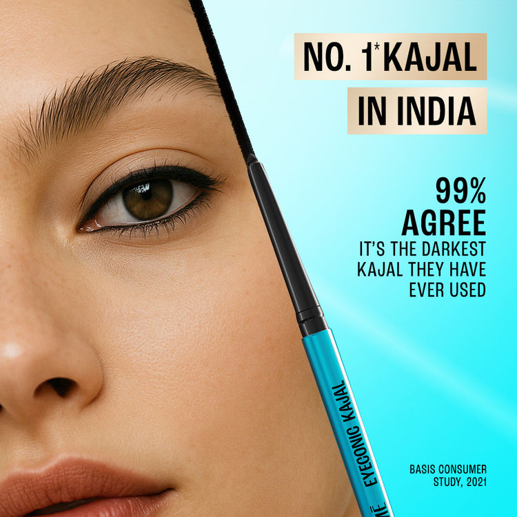 Lakme Eyeconic Kajal in Deep Black Twist Up Pencil With Matte Finish, Lasts 24 hrs
(0.35gm)