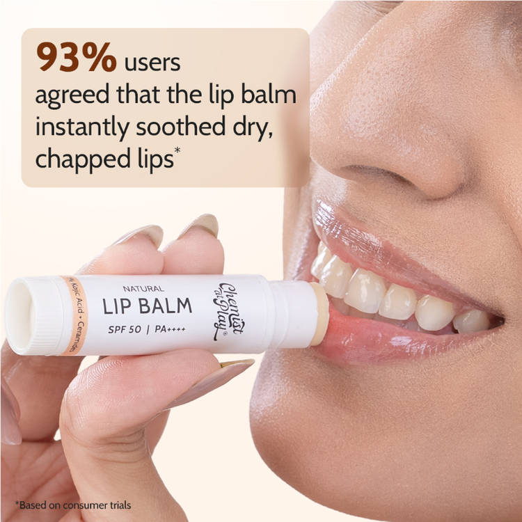 Chemist at Play on Natural Lip Balm SPF 50 Brightens & Repairs Chapped Lips 24HR Moisture (4.5g)