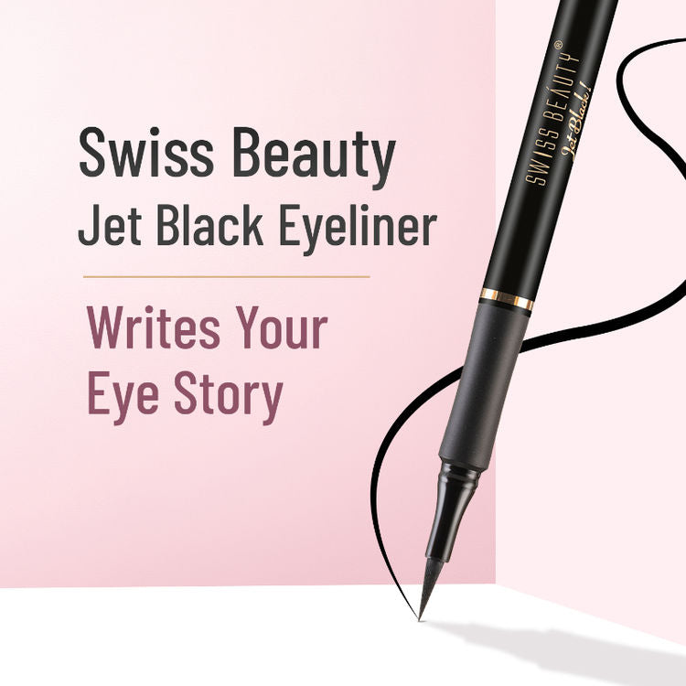 Swiss Beauty Bold Felt Tip Eyeliner - Jet Black
(1.2ml)