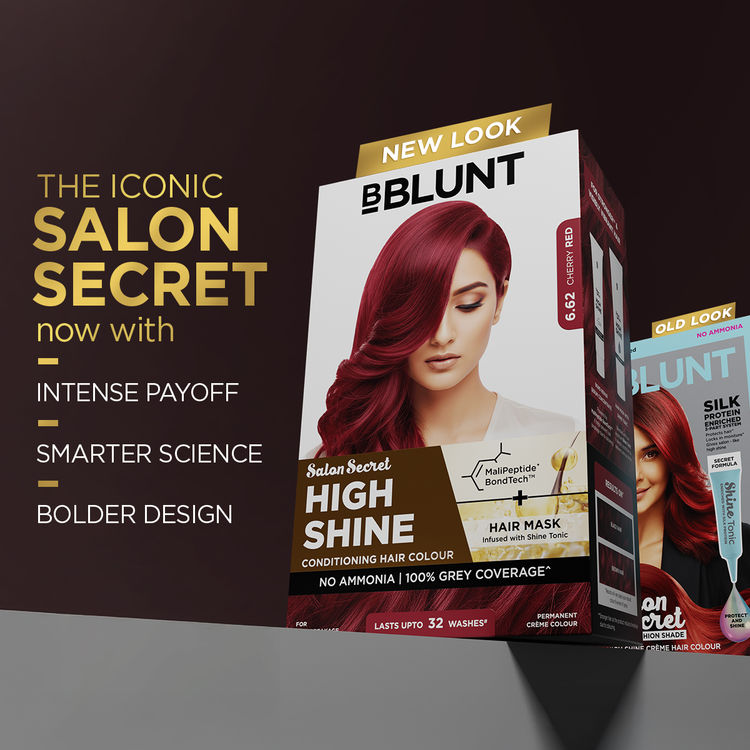 BBlunt Salon Secret High Shine Hair Colour - Cherry Red 6.62
(130g)