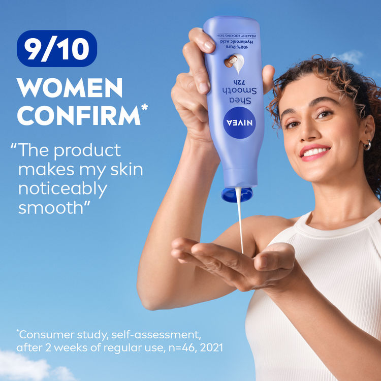 NIVEA Shea butter BODY LOTION - 5 in 1 COMPLETE CARE for 48H Moisturised Skin (Dry Skin)
(200 ml)