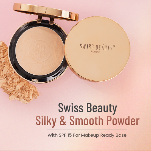 Swiss Beauty Silky and Smooth Powder with SPF-15  (01 Nude-Beige)