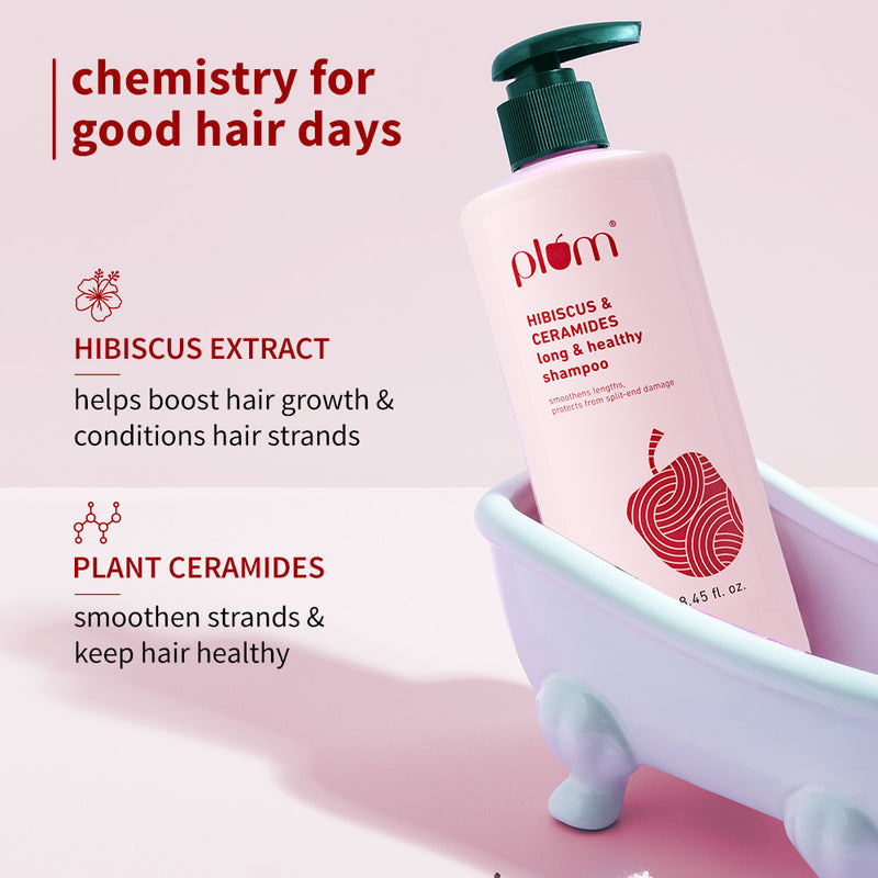 Plum Hibiscus & Ceramides Shampoo for Split Ends (250ml)