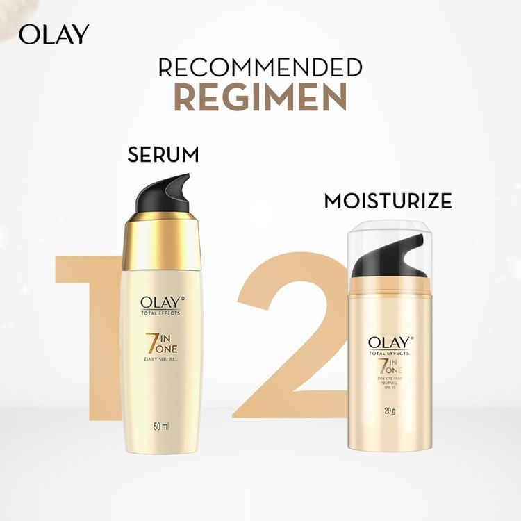 Olay Total Effects Day Cream With SPF 15 Normal, Fights 7 Signs Of Ageing With Niacinamide
(20g)