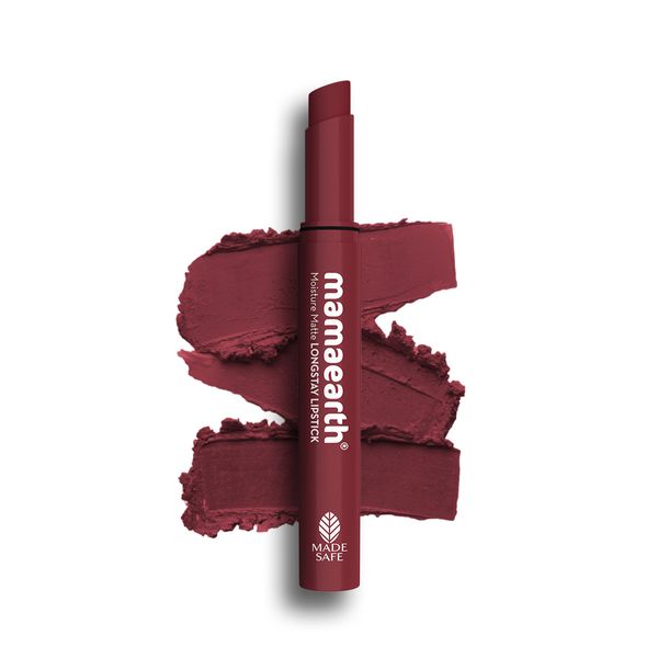 Mamaearth Moisture Matte Longstay Lipstick with Avocado Oil & Vitamin E (amber rose)