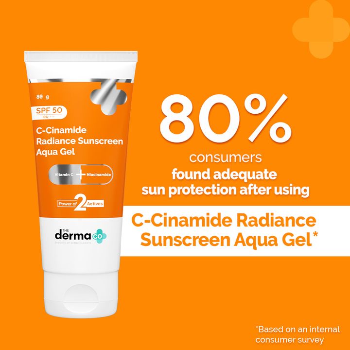 The Derma Co C-Cinamide Radiance Sunscreen Aqua Gel - 80g
