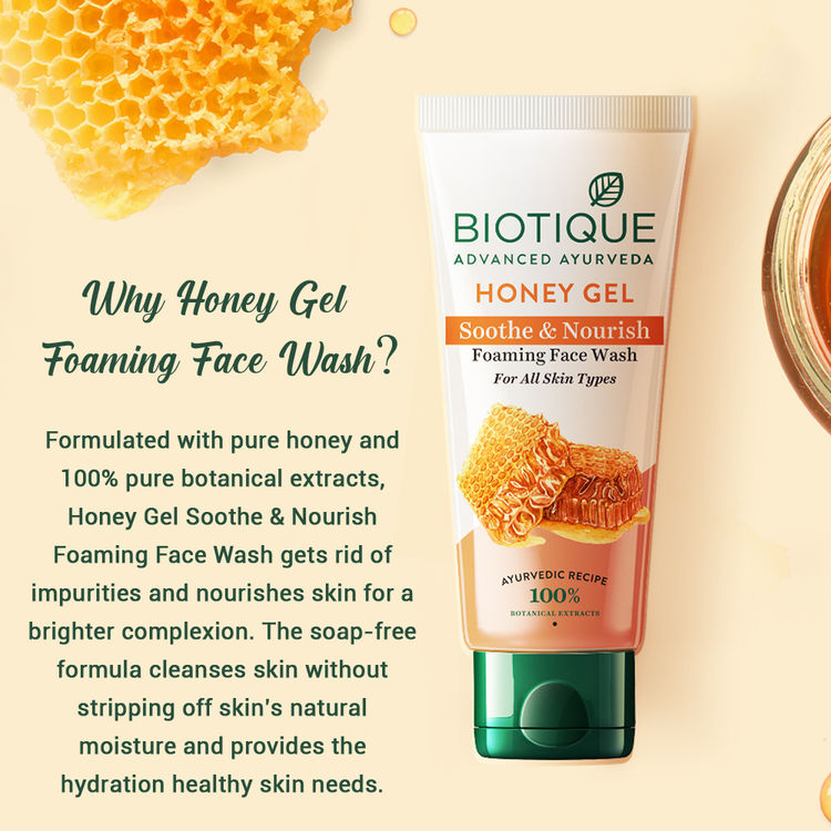 Biotique Bio Honey Gel Soothe & Nourish Foaming Face Wash
(200ml)