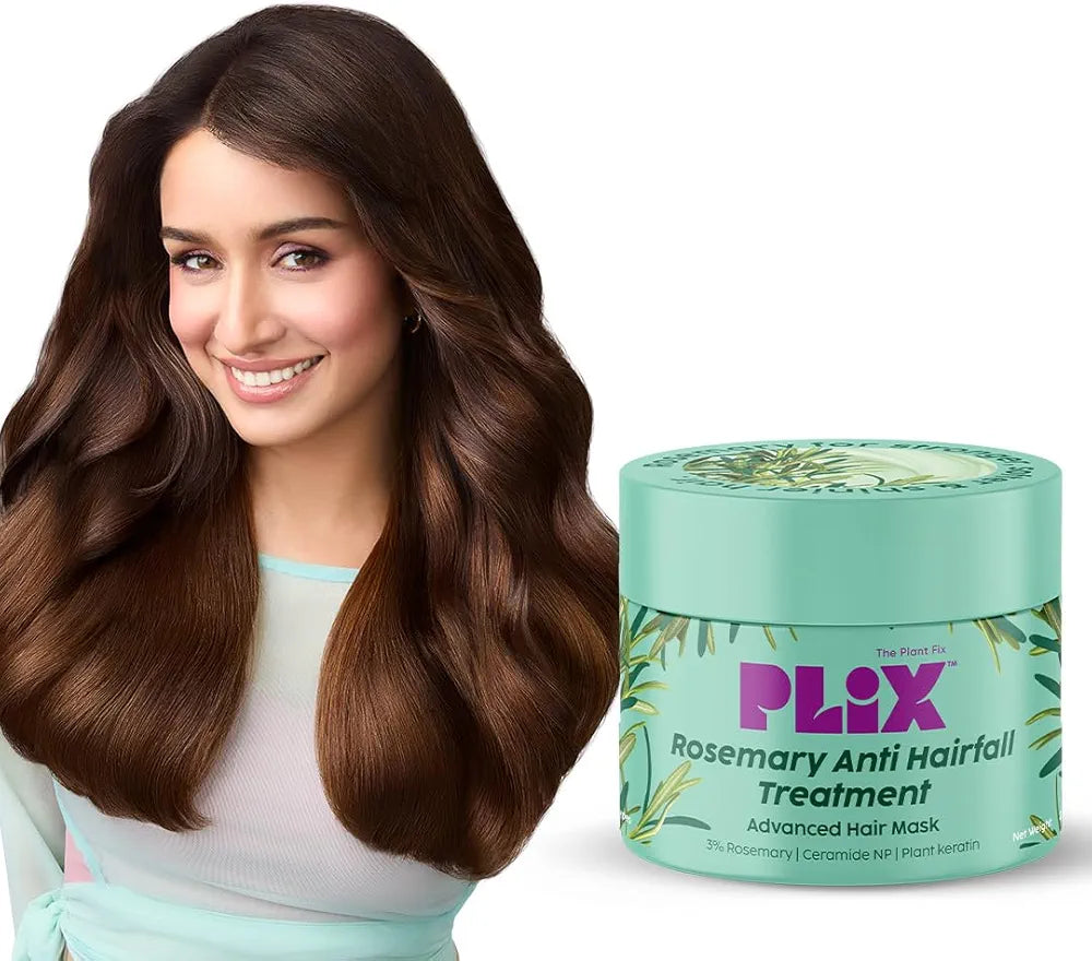 PLIX - THE PLANT FIX Rosemary Anti-Hair Fall Treatment Advanced Hair Mask With 3% Rosemary Extract, Ceramides & Plant Keratin | Hair Mask For Dry And Frizzy Hair| 200 Gram