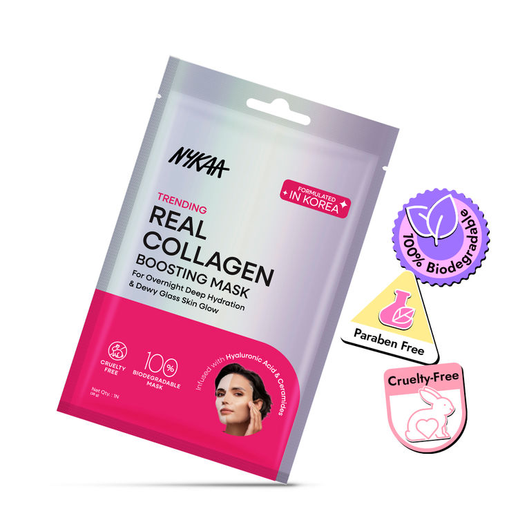 Nykaa Skin Real Collagen Mask – Hydrates, Brightens And Gives Dewy Skin Overnight - Formulated In Korea
(34g)