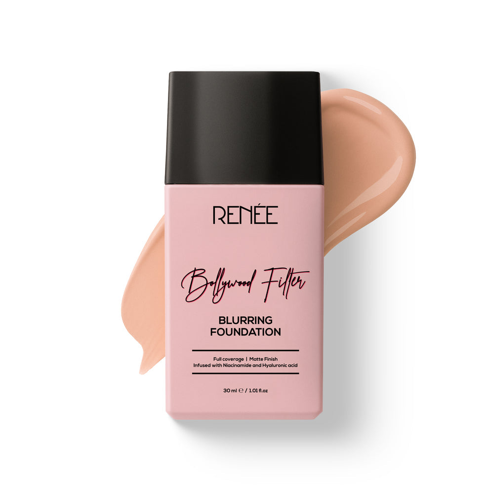 RENEE Bollywood Filter Pore Minimising Blurring Liquid Foundation With Matte Finish & Full Coverage (4 Cocoa Cloud)