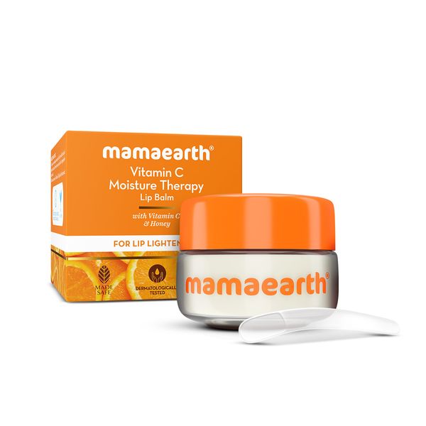 Mamaearth Vitamin C Moisture Therapy Lip Balm SPF 50 with Vitamin C & Honey for Lip Lightening - 15 g