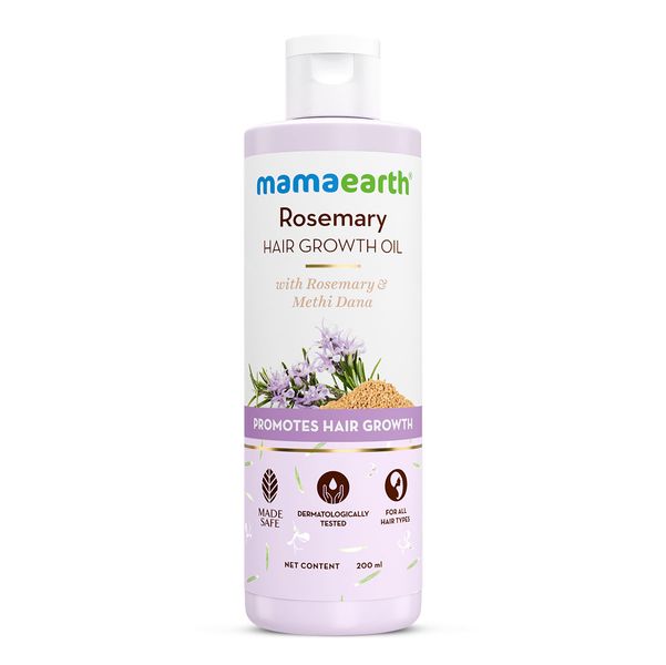 Mamaearth Rosemary Hair Growth Oil with Rosemary & Methi Dana for Promoting Hair Growth - 200 ml