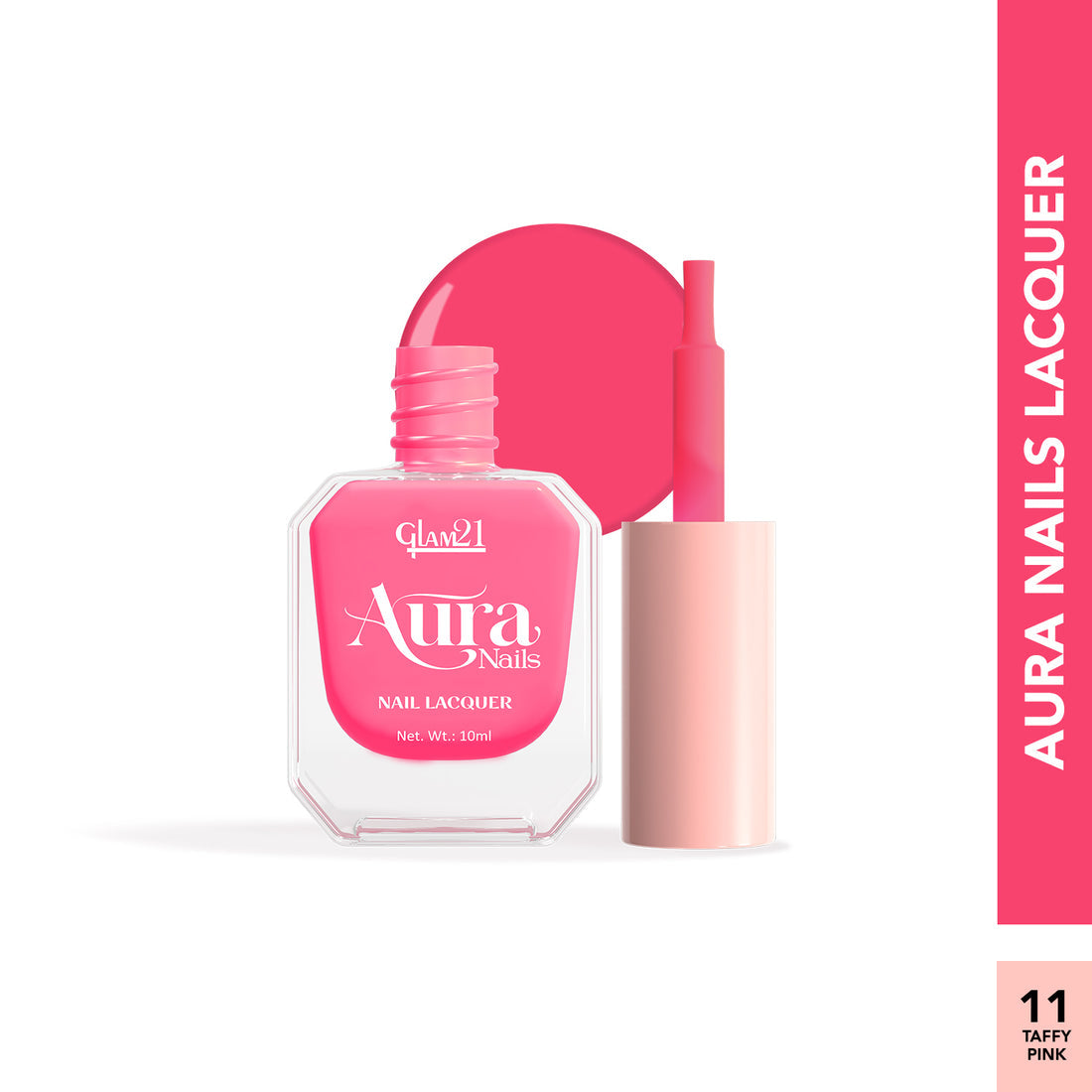 Glam21 Aura - Nail Lacquer (11Taffy Pink)