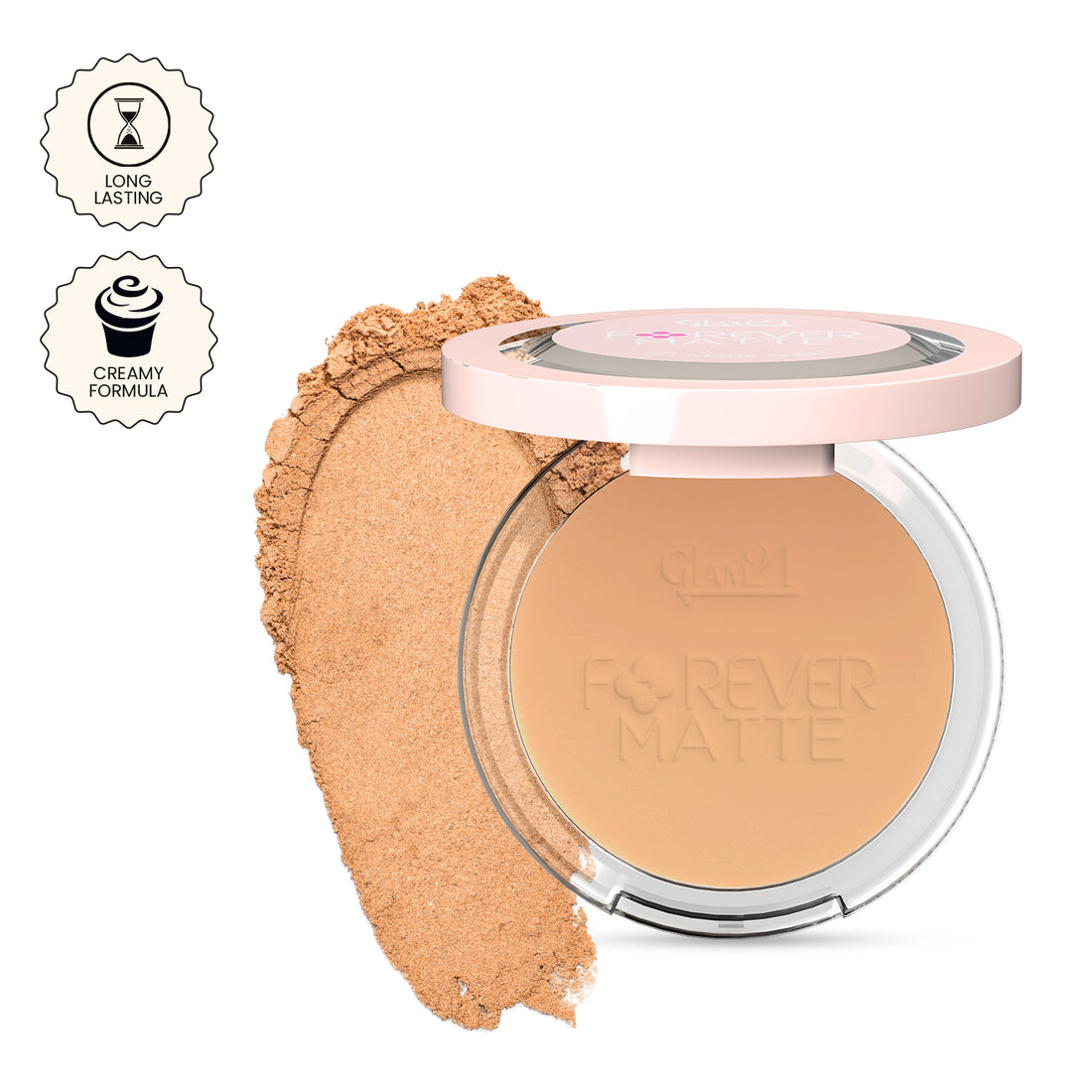 Glam21 Forever Matte Compact Powder (06Honey)