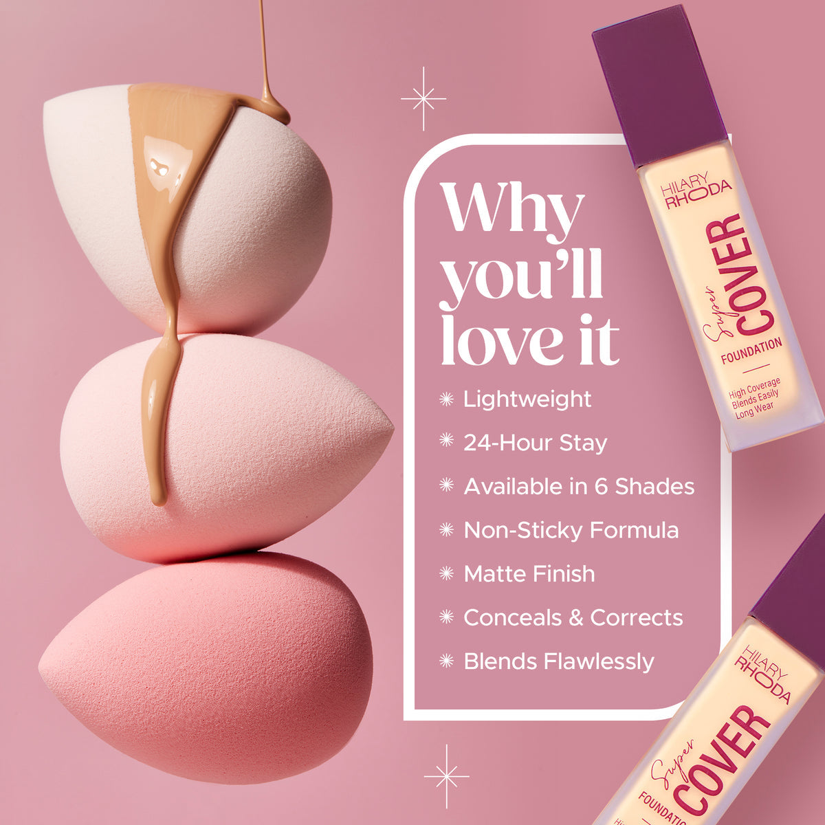 Hilary Rhoda Super Cover Foundation (Shell White 01)