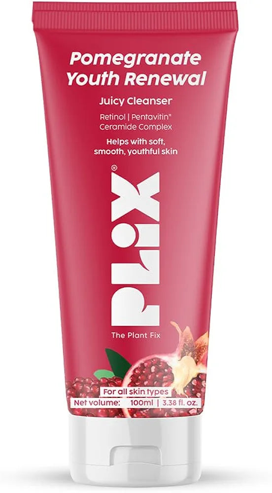 Plix Pomegranate Youth Renewal Juicy Cleanser for Smooth, Soft & Youthful Looking Skin