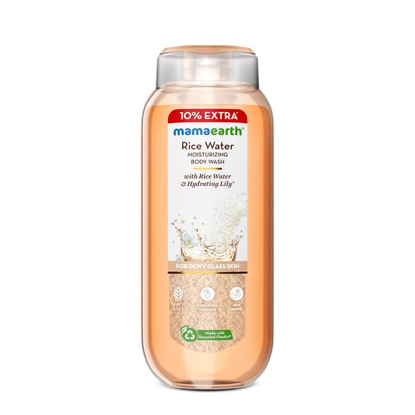 Mamaearth Rice Water Moisturizing Body Wash with Rice Water & Hydrating Lily for Dewy Glass Skin - 250 ml + 25 ml
