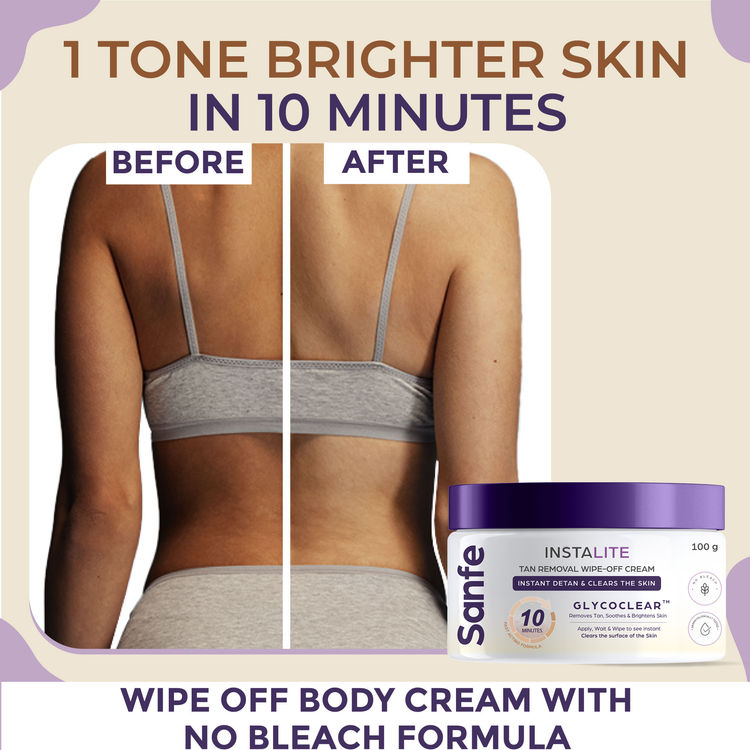 Sanfe Instalite Detan Wipe Off Body Cream
(100g)