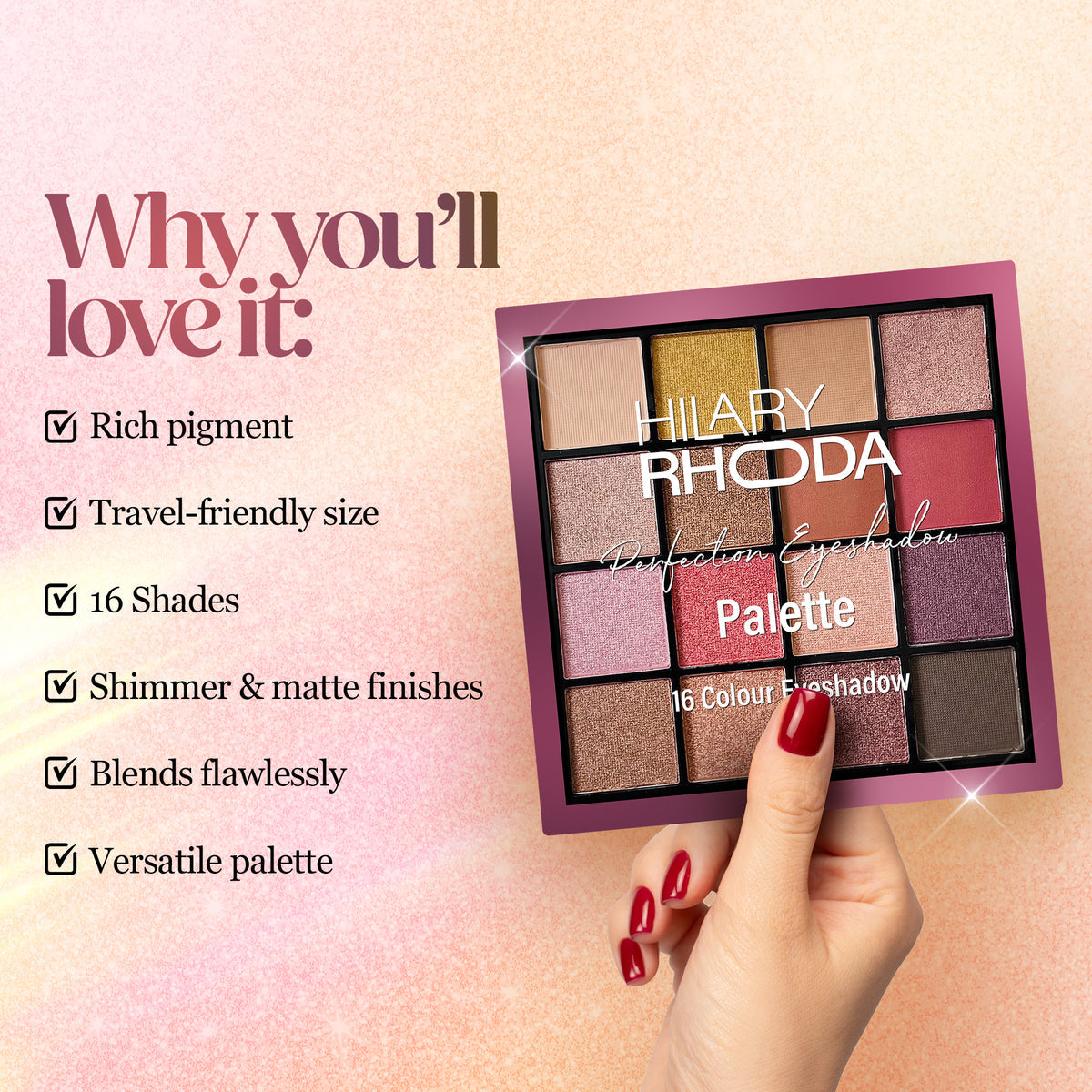 Hilary Rhoda Perfection Eyeshadow Palette (Multicolour 1)