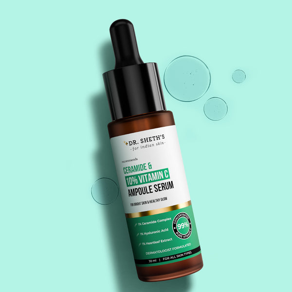 Dr. Sheth's Non-Irritating Ceramide & 10% Vitamin C Ampoule Serum - 30ml